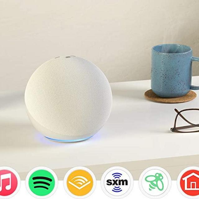 All-new Echo (4th Gen) | With premium sound, smart home hub, and Alexa | Glacier White