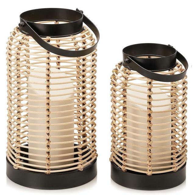 Beautiful Boho Lantern Decor - Stylish Decorative Indoor Lanterns for Your Living Room, Coffee Table or Kitchen Dining Table - Modern Farmhouse Upscale Beauty for Fireplace Mantle & Your Entire Home