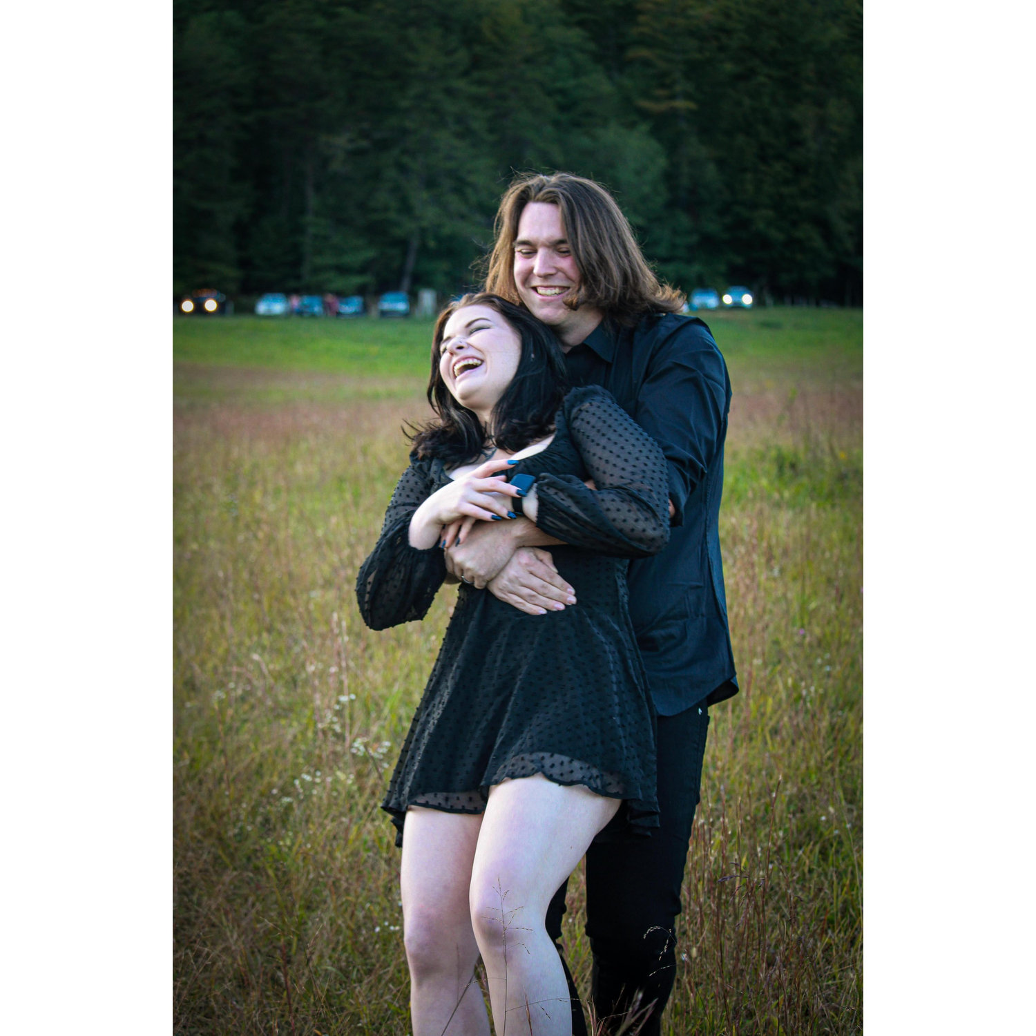 our love showed through our engagement photos there is always something to laugh about