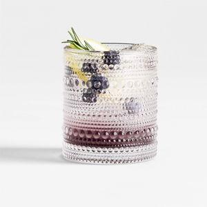 Alma Clear Vintage Double Old-Fashioned Glass + Reviews | Crate & Barrel