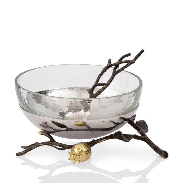 Michael Aram Pomegranate Glass Bowl & Serving Spoon