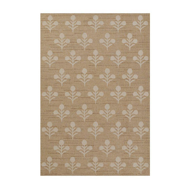 Bloom Outdoor Rug, 8 X 10', Beige