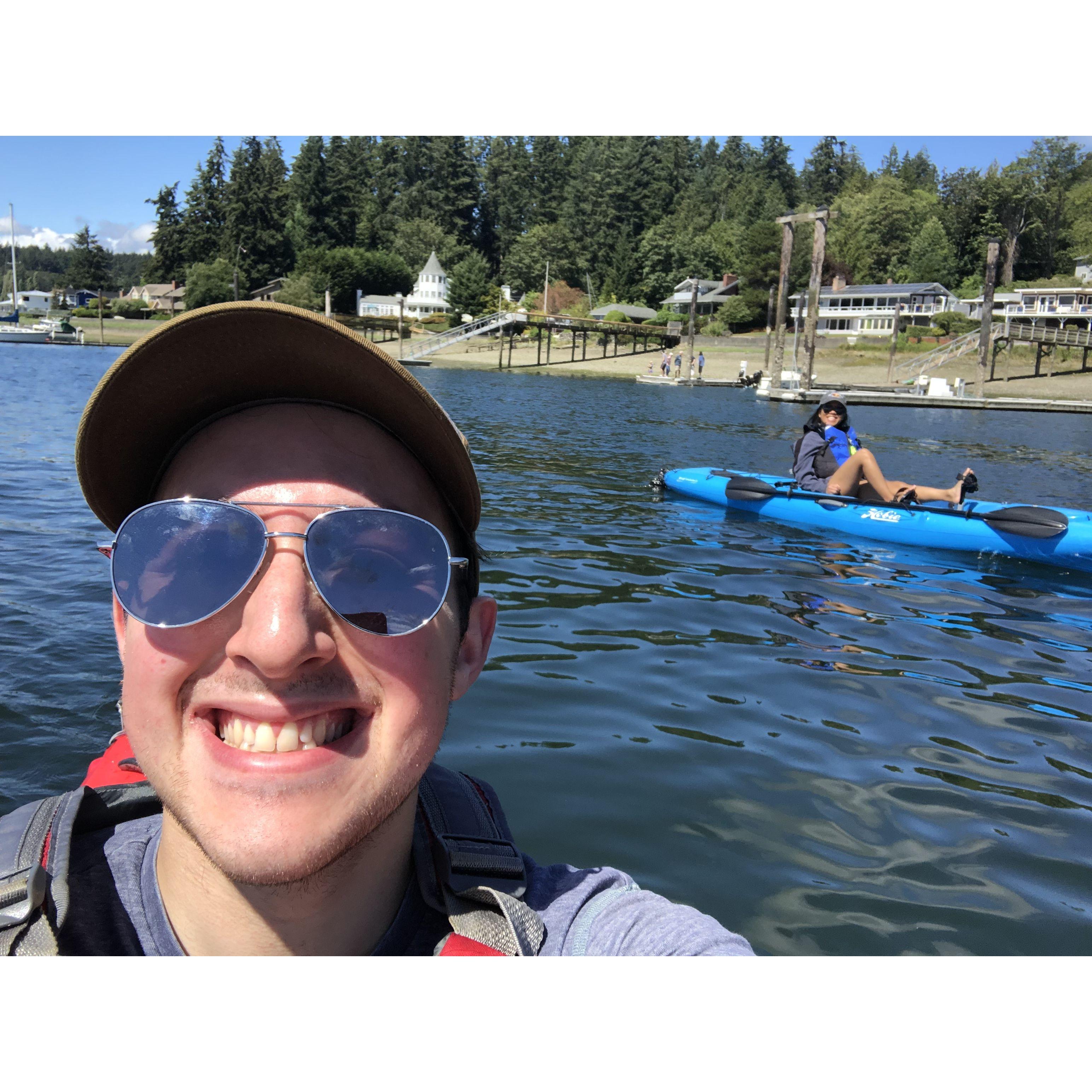 *During the summer, we love spending time outside! One activity we like to do is kayak! This is in Gig Harbor, WA* 08-13-22