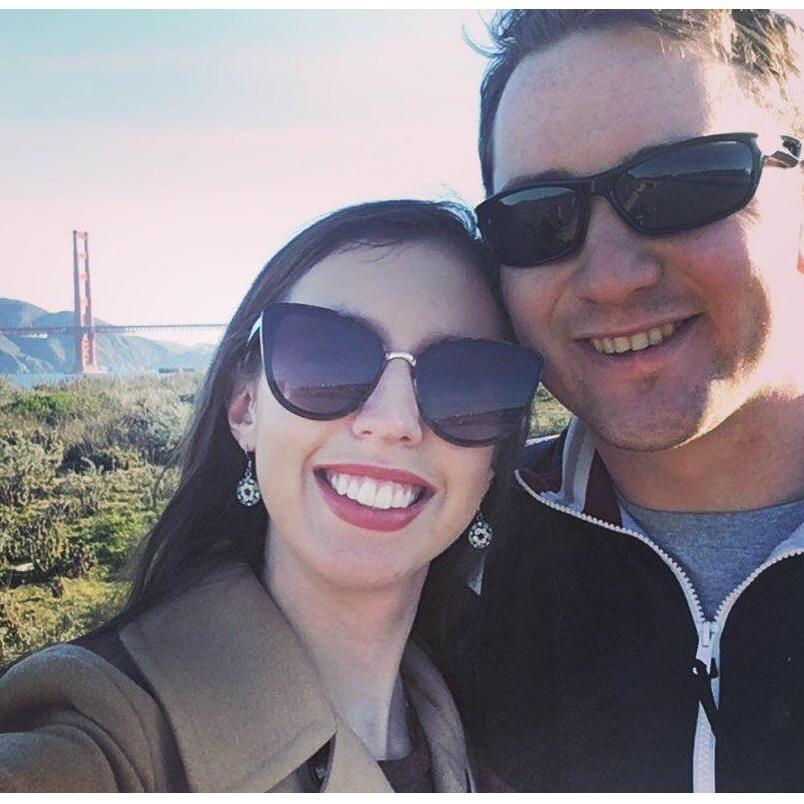 This photo was taken when I visited Buster's family home in California.  It was my first time visiting San Francisco and the Golden Gate Bridge!