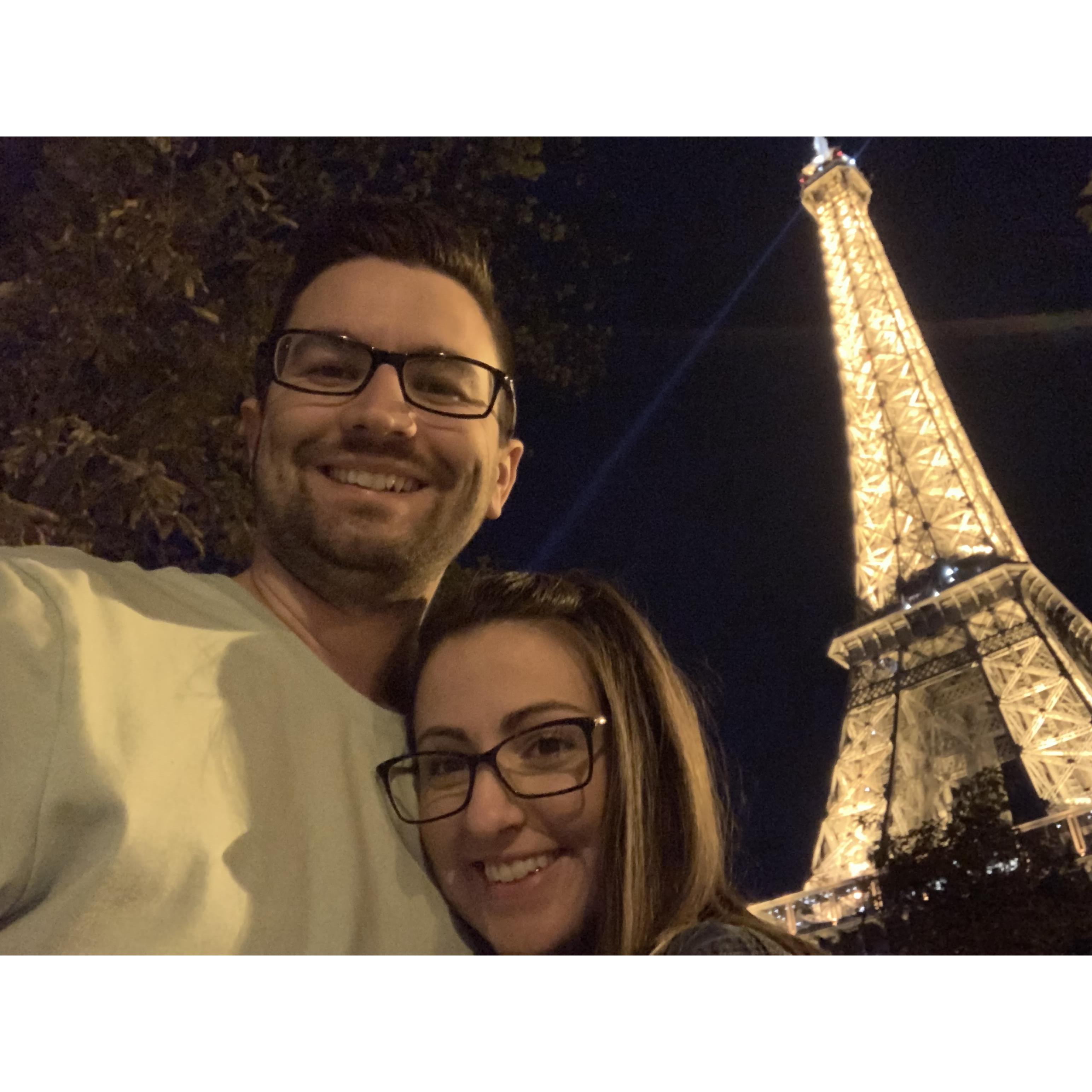 Our post-engagement celebration trip to Paris