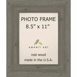 Picture / Photo Frame, Fencepost Grey Narrow - 11x14 matted to 8x10-inch - Rectangle