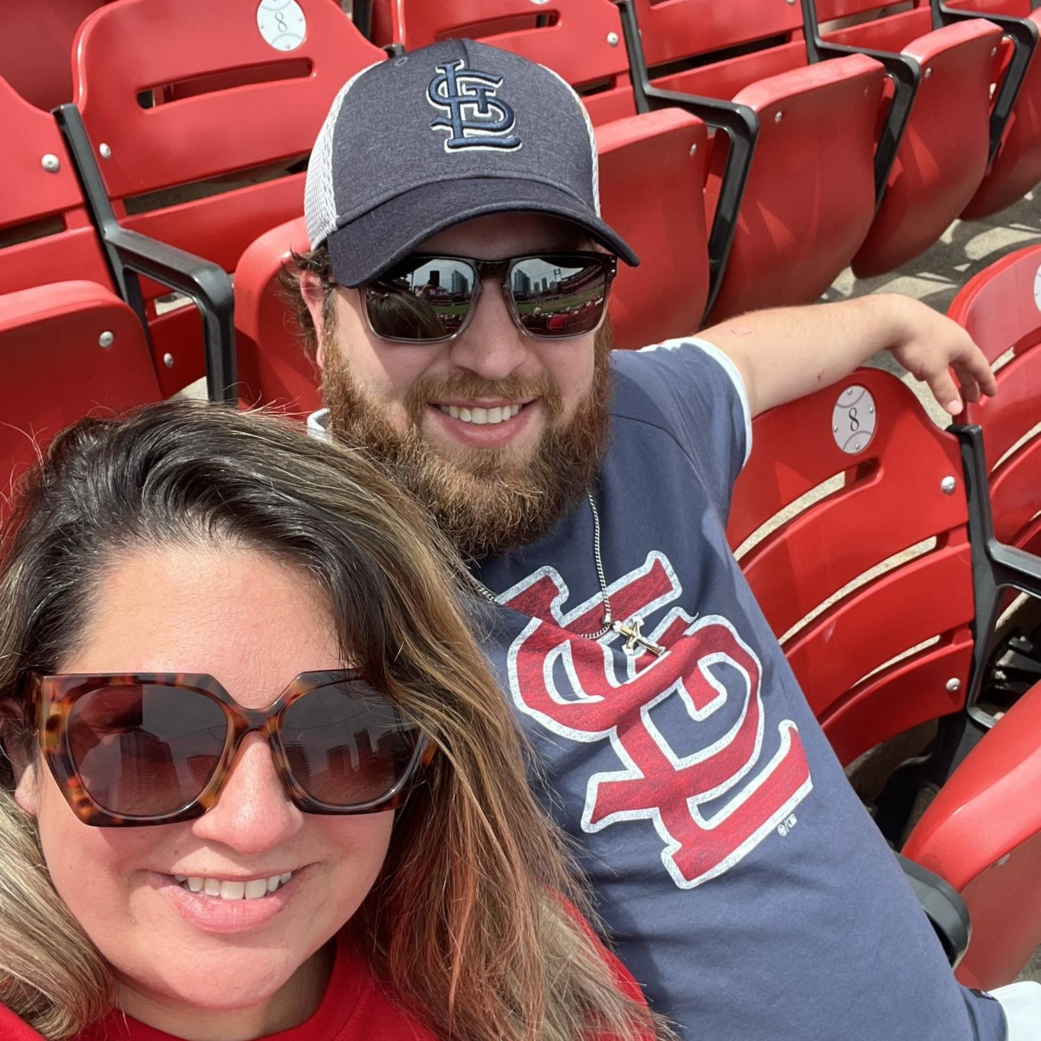 Our first trip together to watch the Cardinals ⚾️♥️