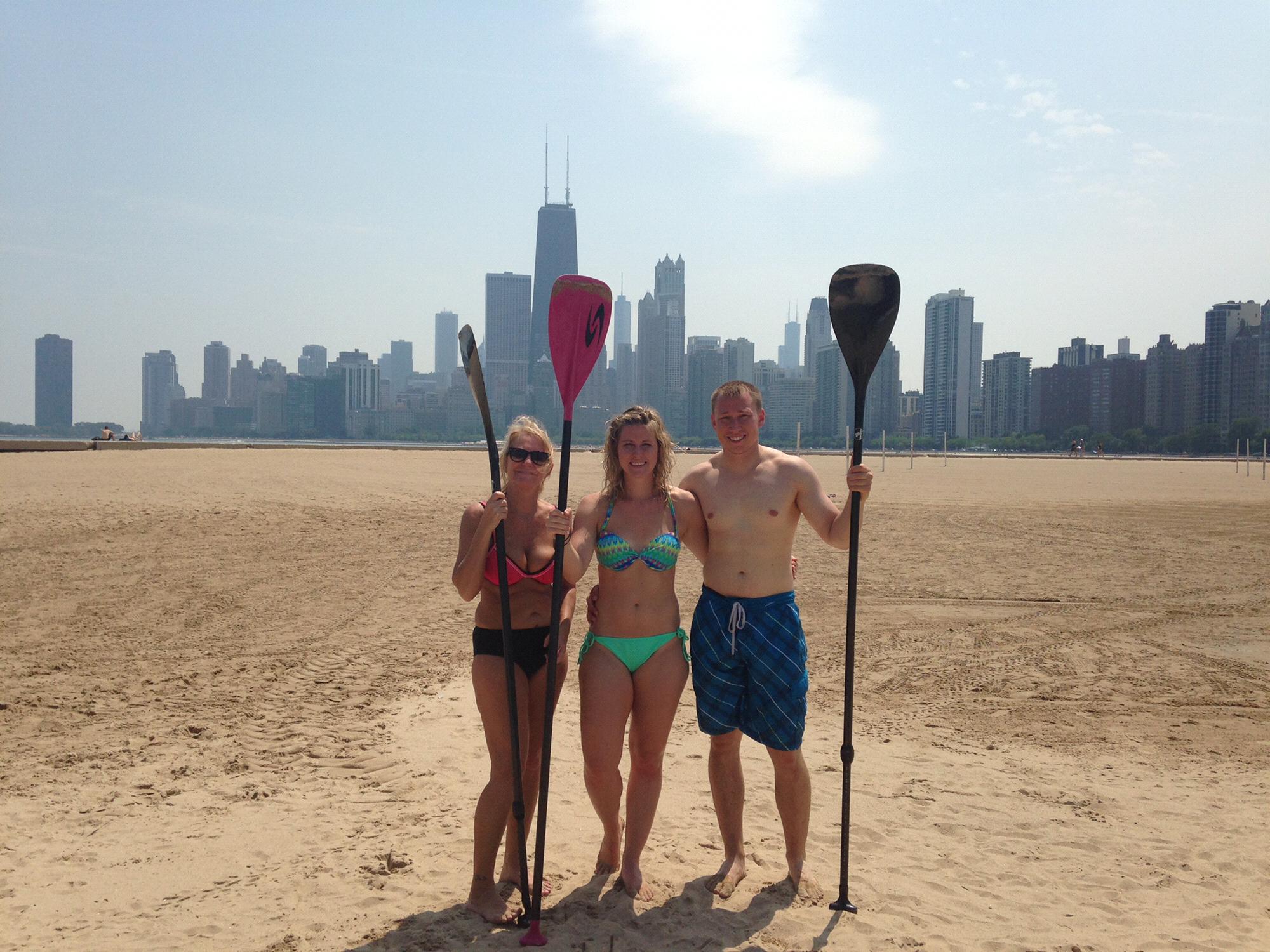 Paddle boarding adventures with mom in Chicago