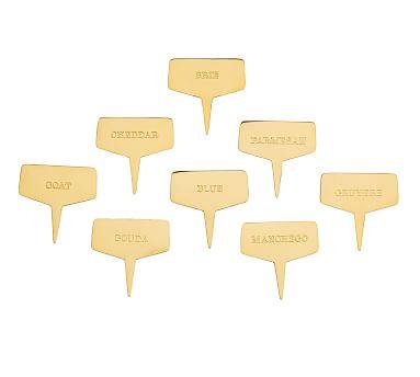 Pottery Barn Cheese Markers - Champagne