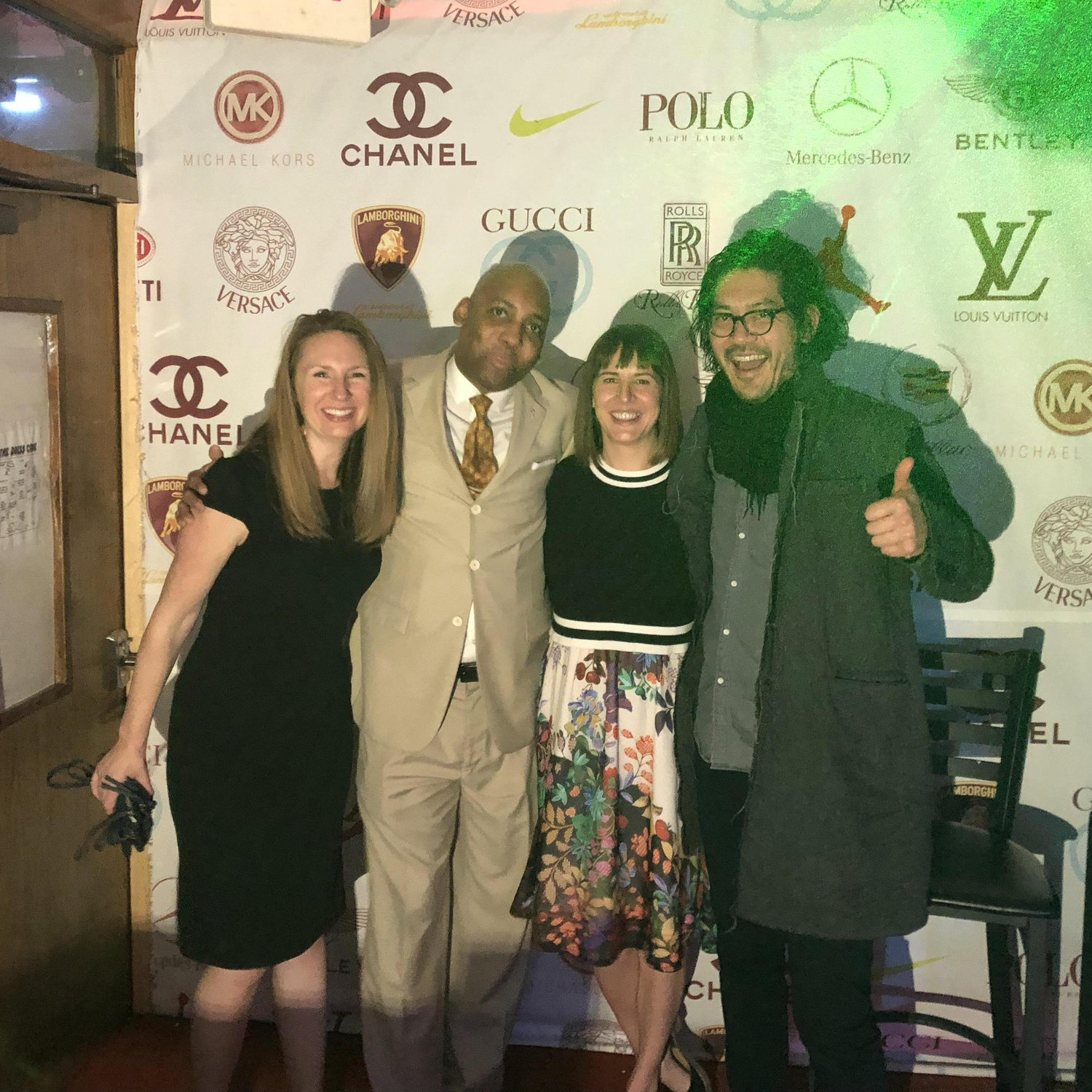 Couldn't pass up a photo up with Hank, the owner of A's Karaoke Bar.