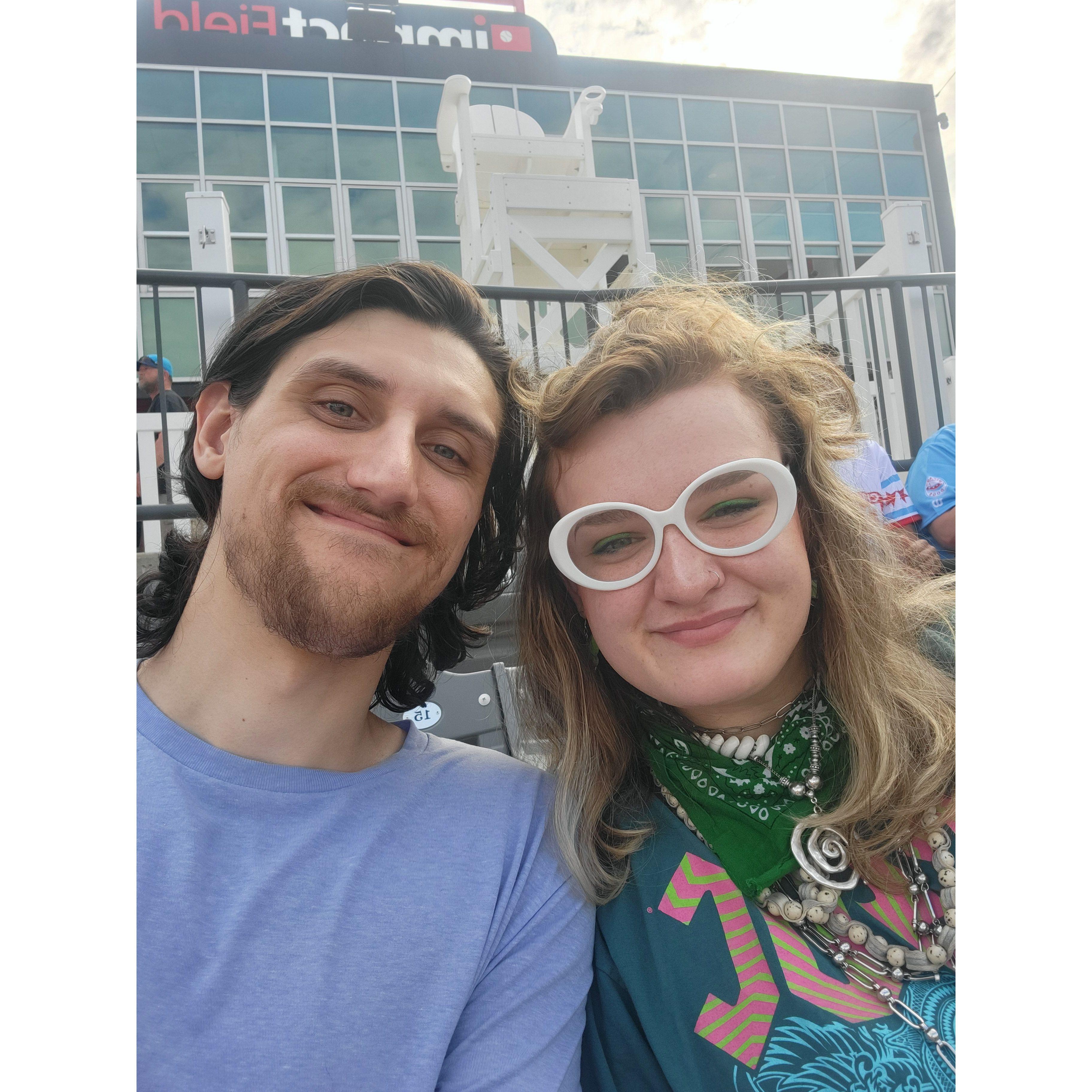 Summer of 2024 at a Chicago Dogs game