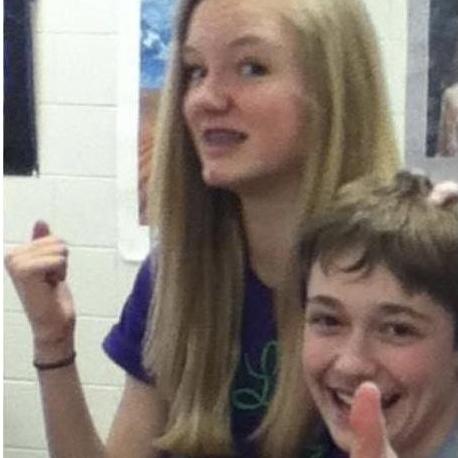 Broderick and Sarah sporting 'thumbs up' yet again, this time in ninth grade