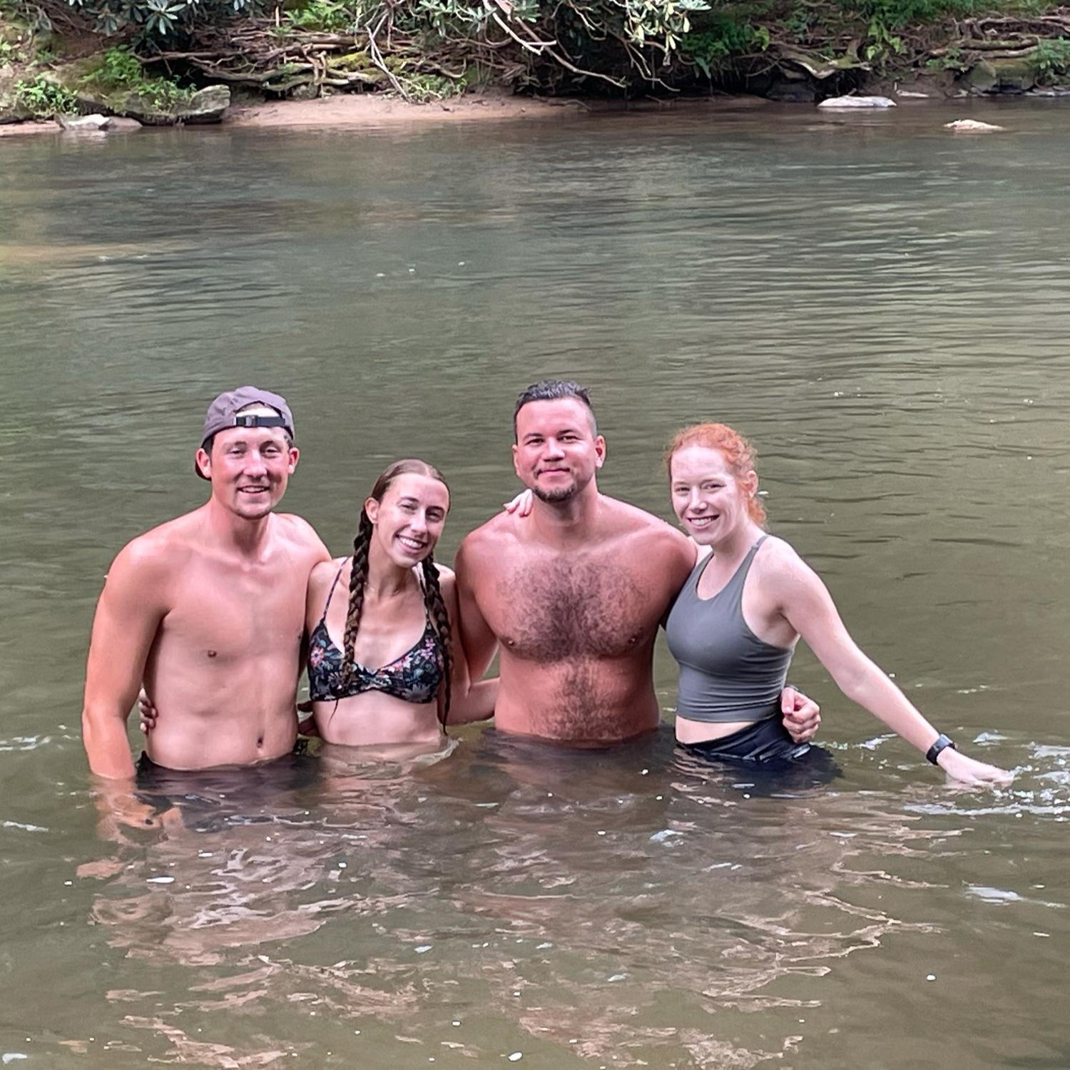 Hiking in blue ridge with Emily’s family