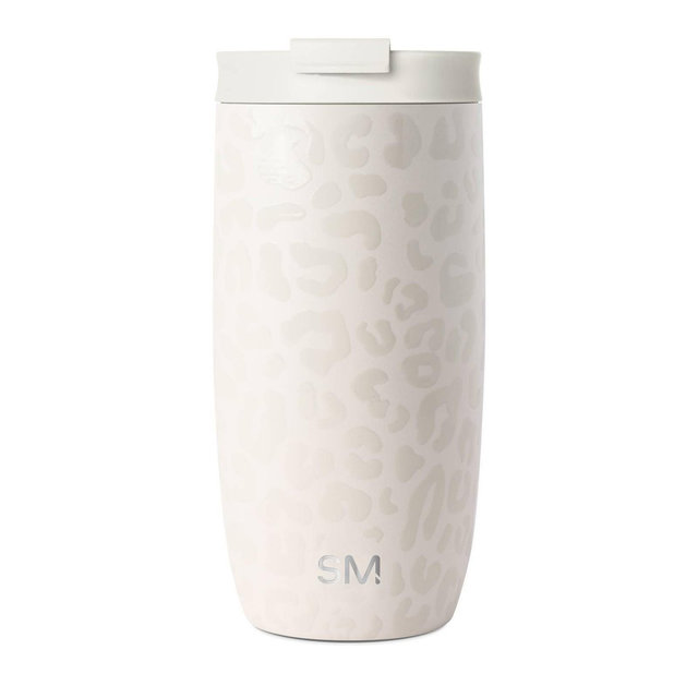 Simple Modern 16oz Voyager Leopard Travel Mug Cream