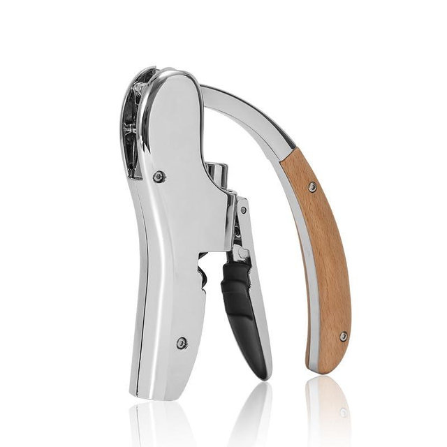 E.Palace Rabbit Wine Opener, Lever Style Wine Bottle Opener with Wooden Handle, Professional Stainless Steel Corkscrew with Foil Cutter, Wine Gift Set