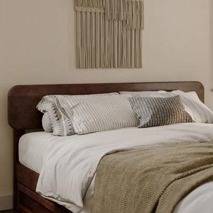 Brianna Solid Wood Headboard - Walnut, Queen