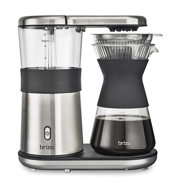 brim 8 Cup Pour Over Coffee Maker, Silver