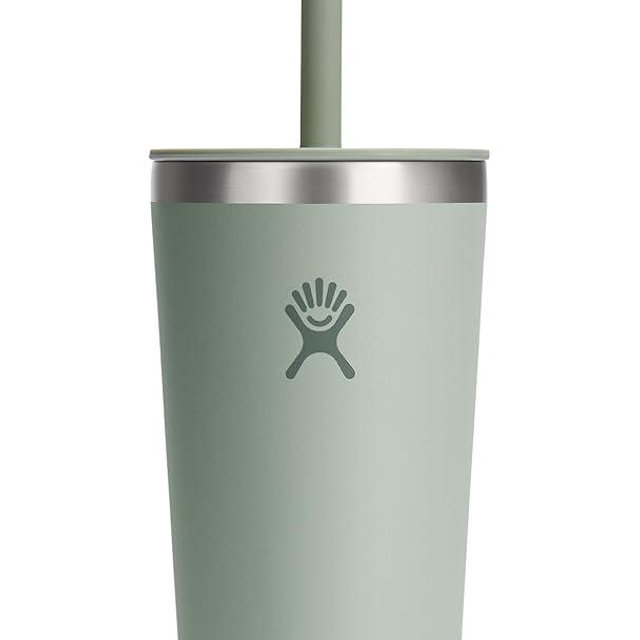 Hydro Flask All Around Tumbler Straw Lid, Insulated Travel Mug, Stainless Steel Coffee Cup 20 Oz Tonal Agave