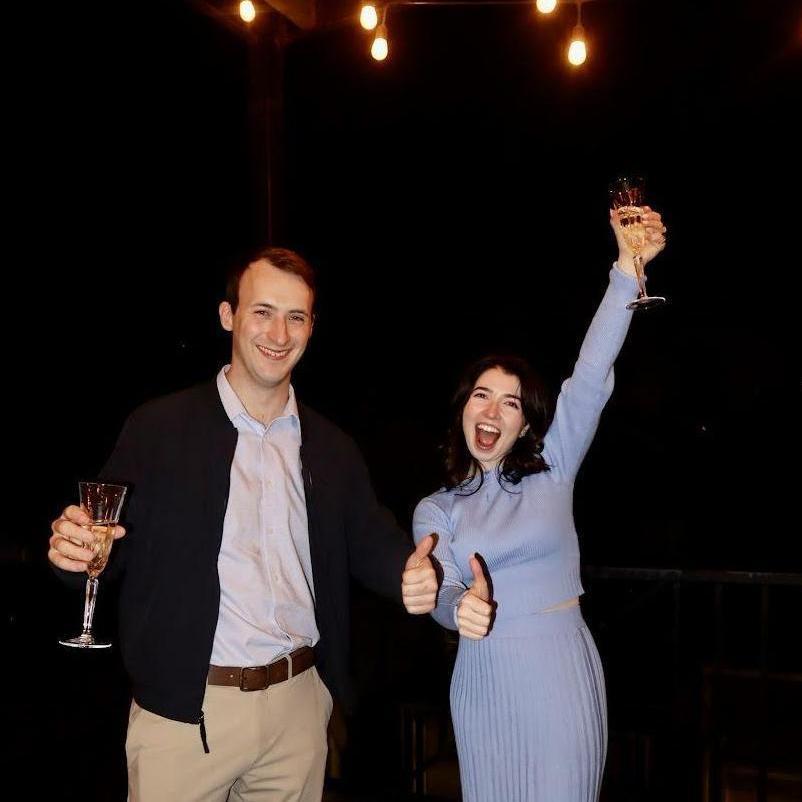 Thumbs up for fiancés!