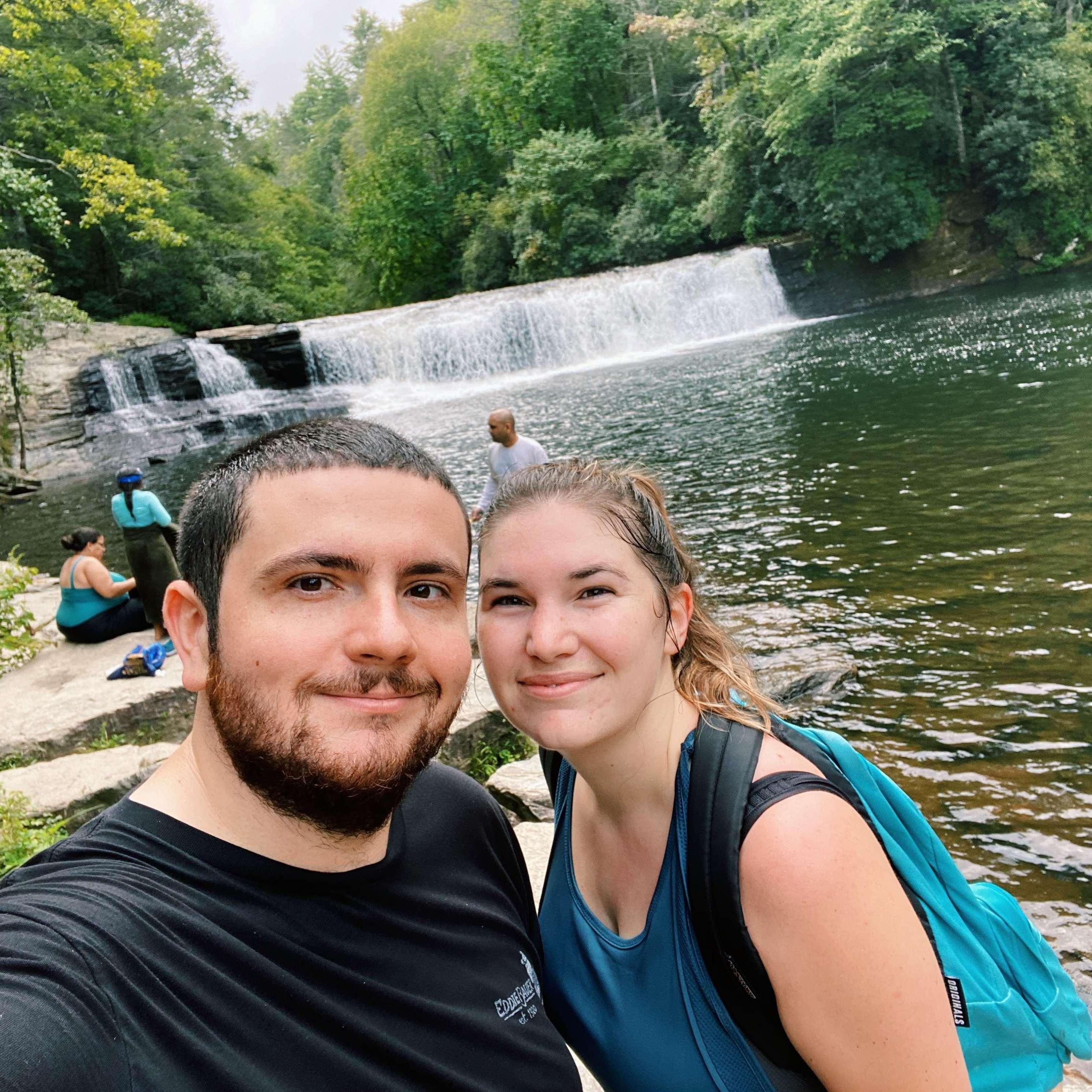 A hike during our trip to Asheville in 2020.