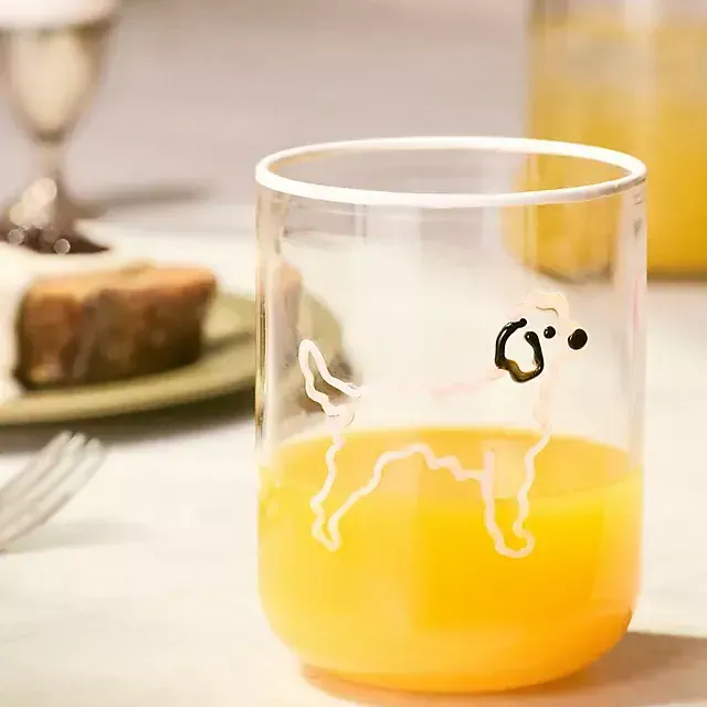 The Love Notes Icon Juice Glass: Dog Edition