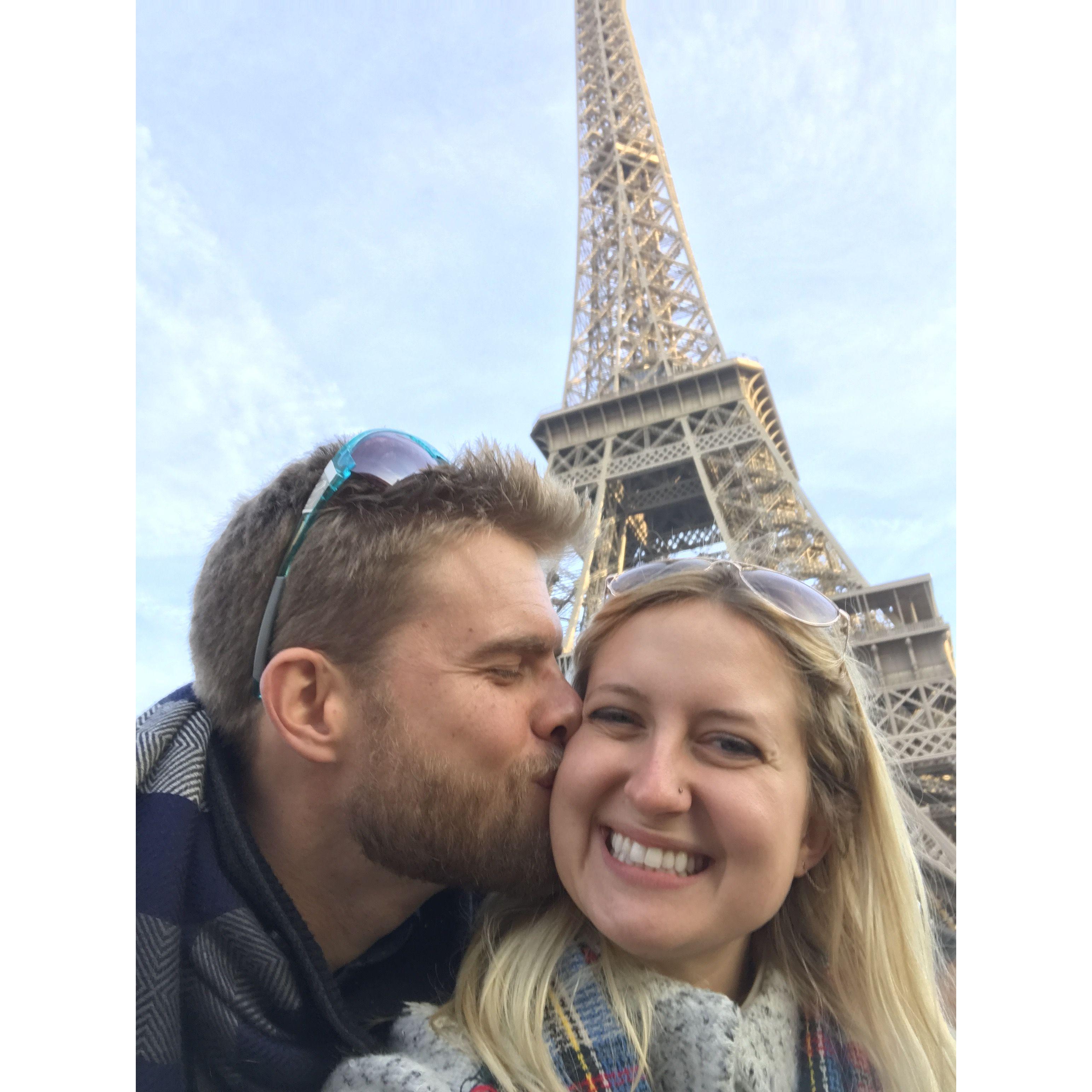 Enjoying the beautiful city of Paris with the best company.