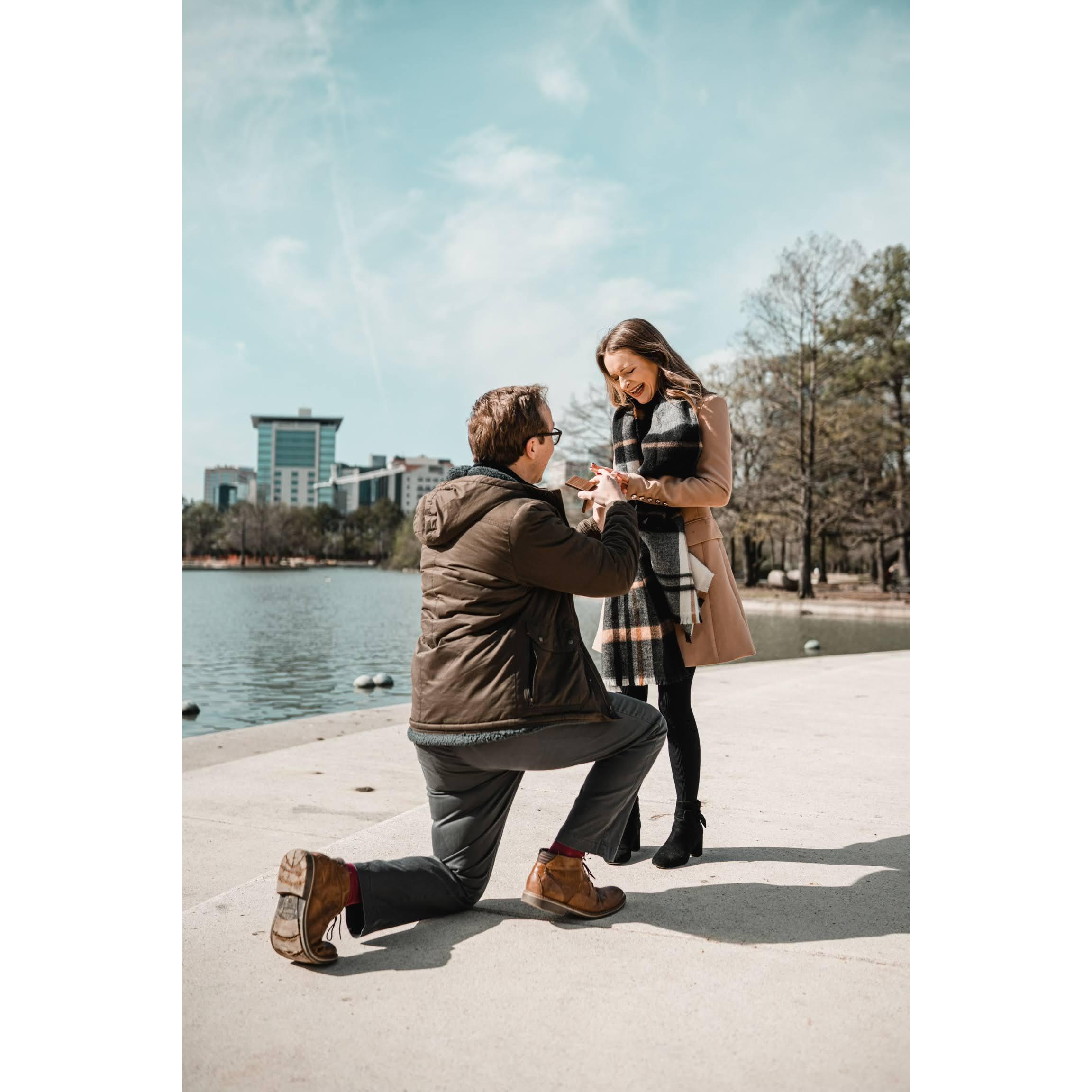 Fun fact: Alex forgot to actually ask Katie the question when proposing.