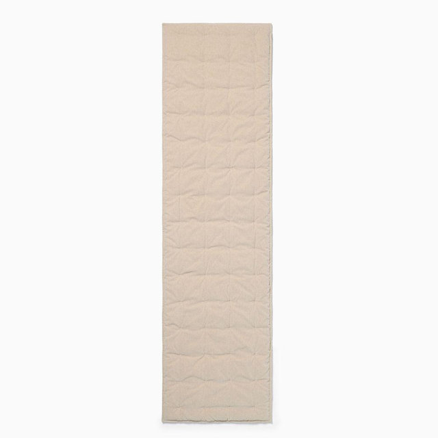 Quilted Cotton Velvet Sofa Overlay 84x23, Sand
