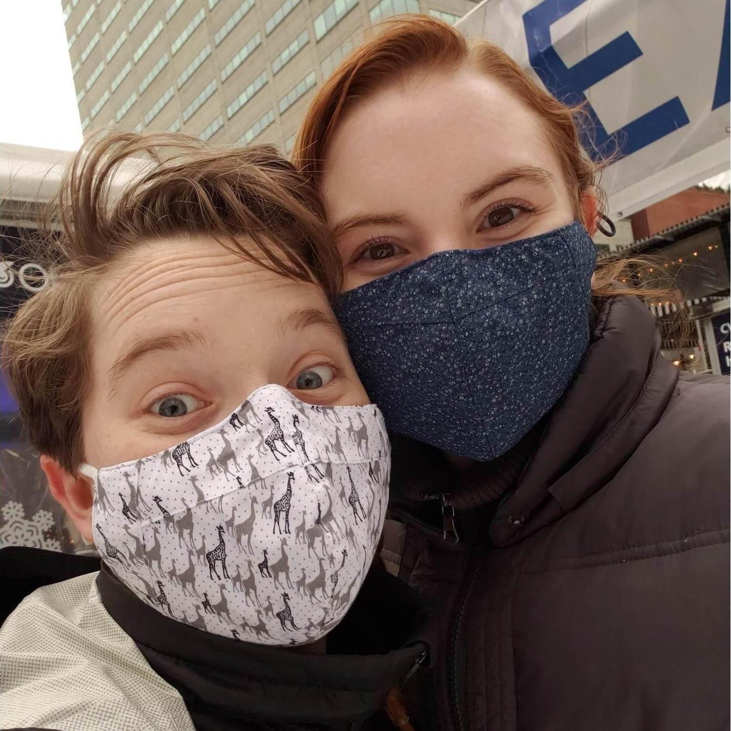 January 2021 - On a weekend trip to Cincinnati, we spontaneously went ice skating!