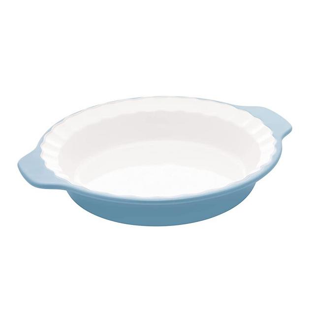 KitchenAid Pie Plate Vitrified Stoneware, 10.83in 12.52in 2.17in, Blue Velvet
