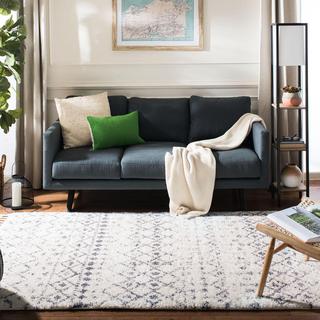 Berber Fringe Shag Leatha Trellis Area Rug