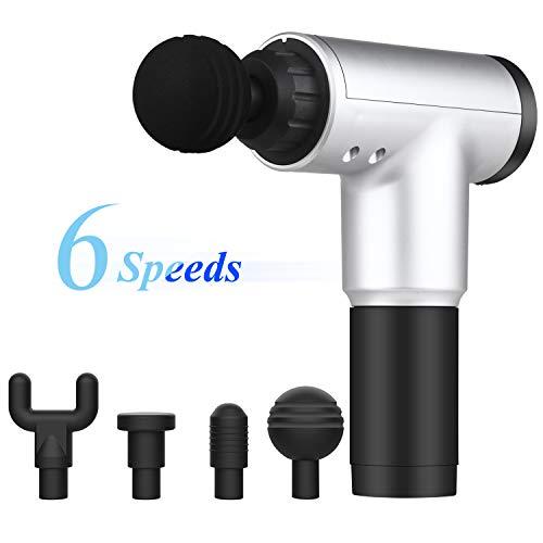 6 Speeds Massage Gun, Cordless Handheld Deep Tissue Muscle Massager, Chargeable Percussion Device Super Quiet