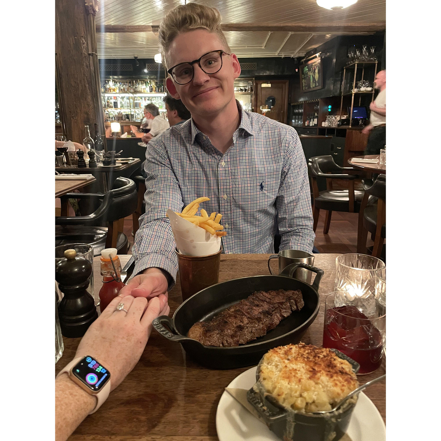 THE steak dinner that caused the post proposal fun for Carolyn ;)