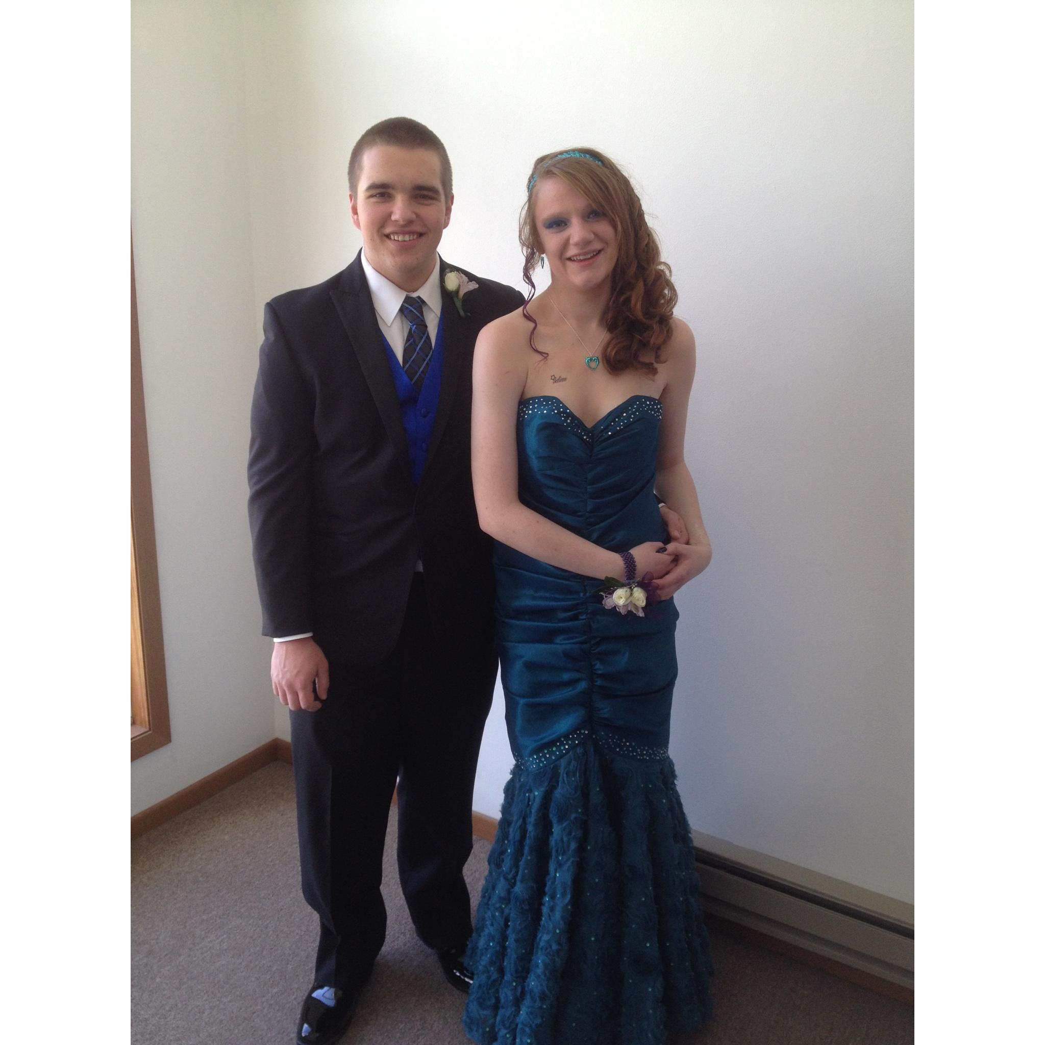 Junior prom! Featuring a dress made Nicole's mother. (2014)