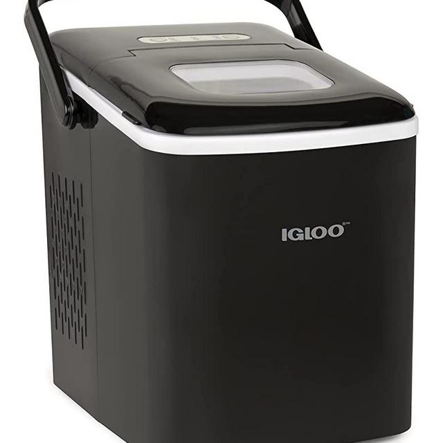 Igloo Premium Self-Cleaning Countertop Ice Maker Machine, Handled Portable Ice Maker, Produces 26 lbs. in 24 hrs. with Ice Cubes Ready in 6-8 Minutes, Comes with Ice Scoop and Basket