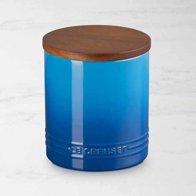 Le Creuset Signature Canister with Wood Lid, 1.2-Qt., Marseille