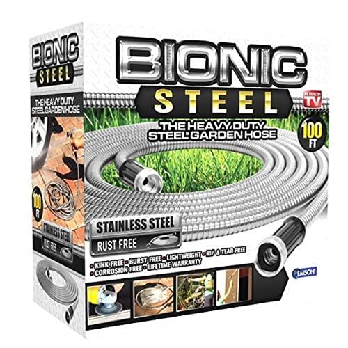 Bionic Steel 304 Stainless Steel Metal Garden Hose - Lightweight, Kink-Free, and Stronger Than Ever, Durable and Easy to Use
