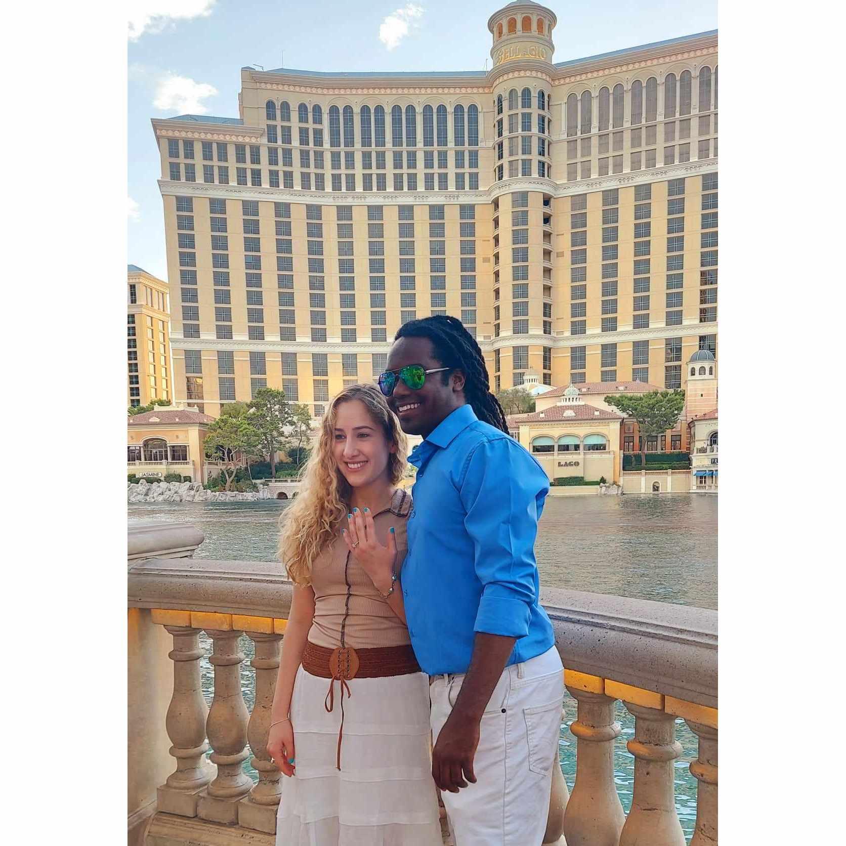 On August 2022, she said yes at the Bellagio Hotel & Casino, Las Vegas, Nevada.