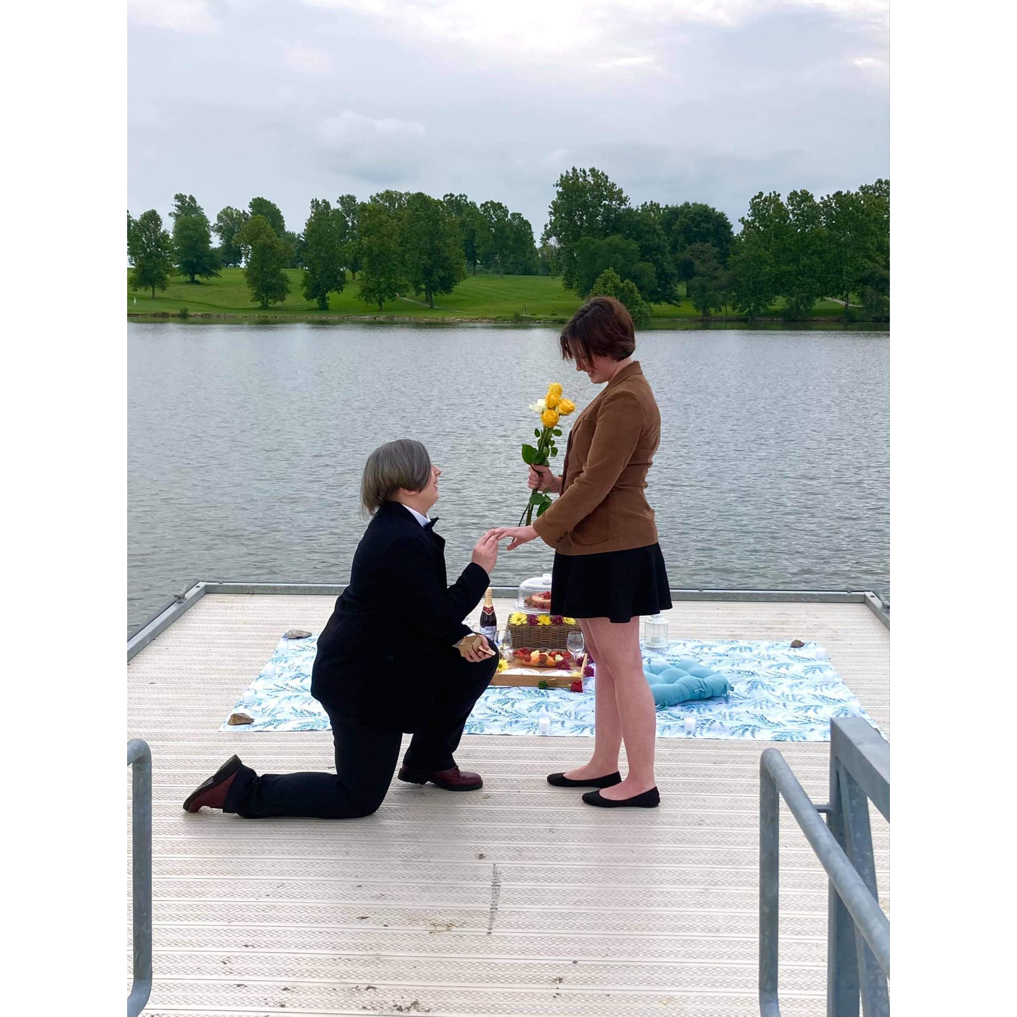 July 17 2021 Jamie set up a scavenger hunt for Grace all leading to a beautiful picnic where Jamie proposed
