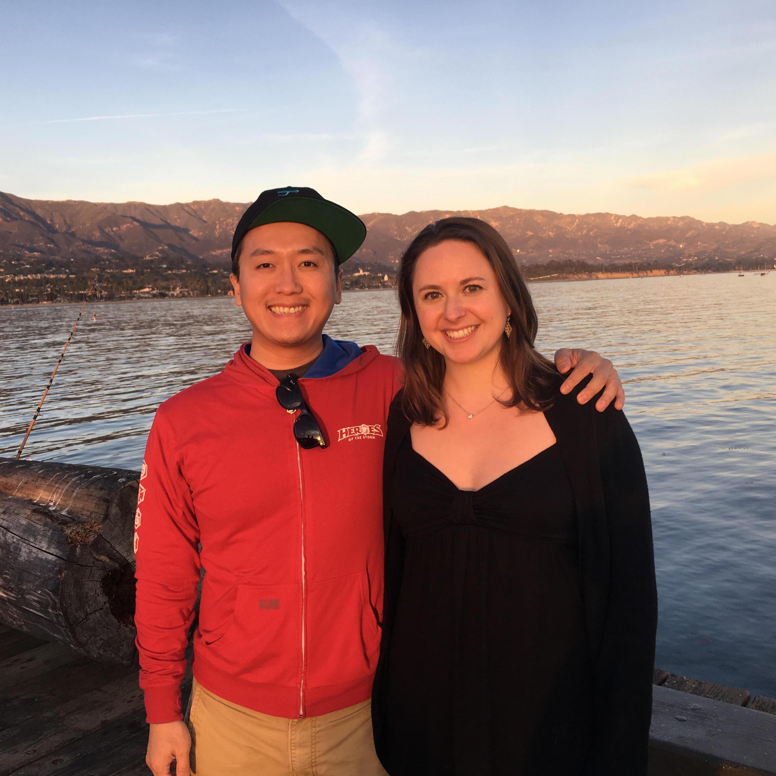 Visiting Santa Barbara with family.
