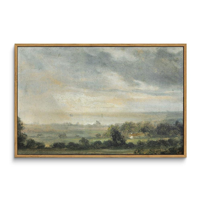 InSimSea Framed Canvas Wall Art Room Decor, Vintage Landscape Artwork Home Wall Decor, Kitchen Office Farmhouse Bathroom decor - 16x24in