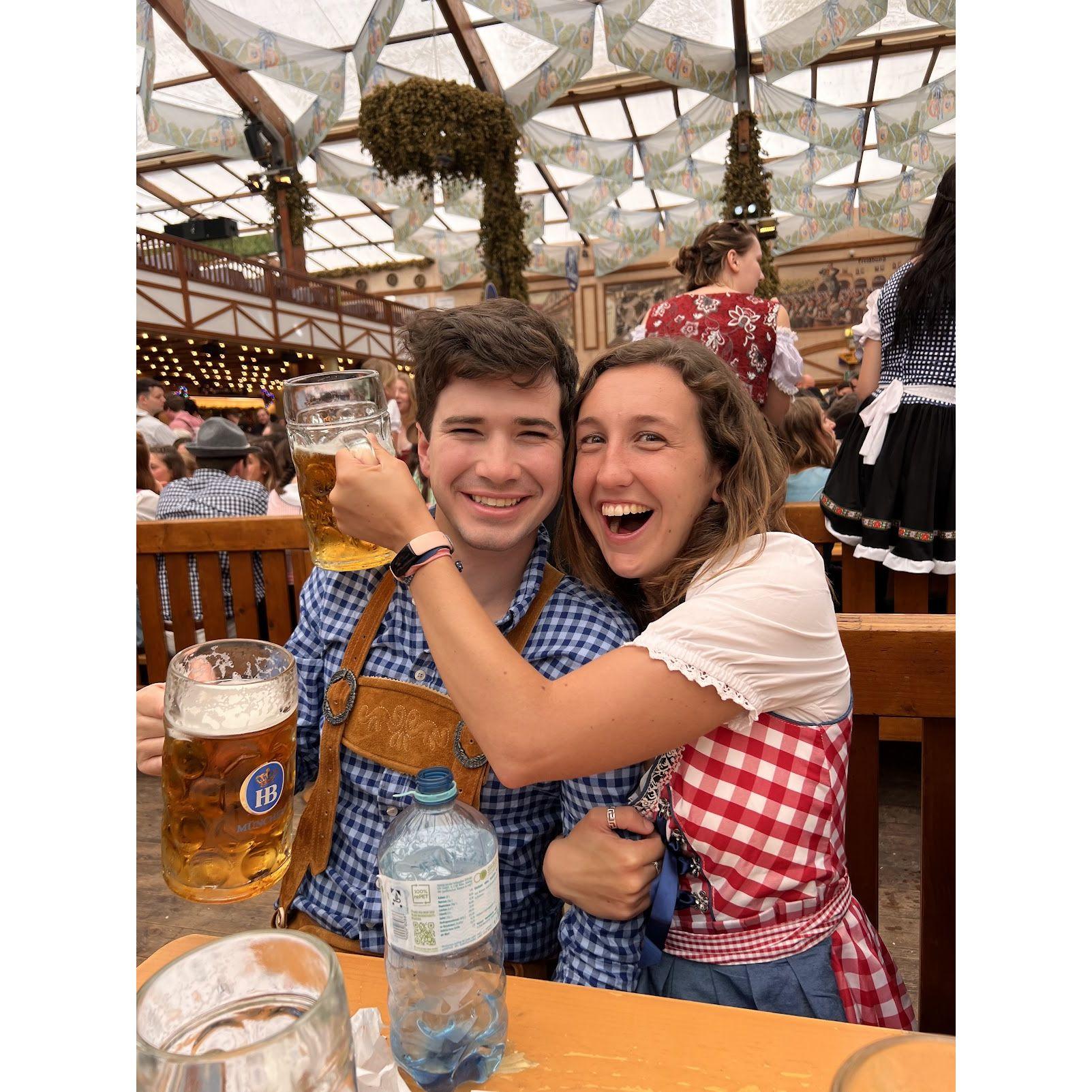 Gathering intel in Munich for our annual Oktoberfest party!