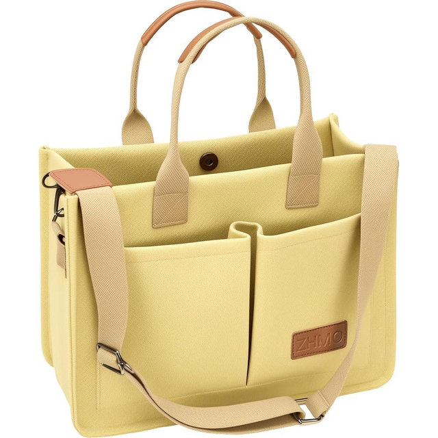 Tote Bag for Women With Compartments,Large Canvas Tote Women's Purse Crossbody Bags Work Laptop Book Bag Satchels Handbags