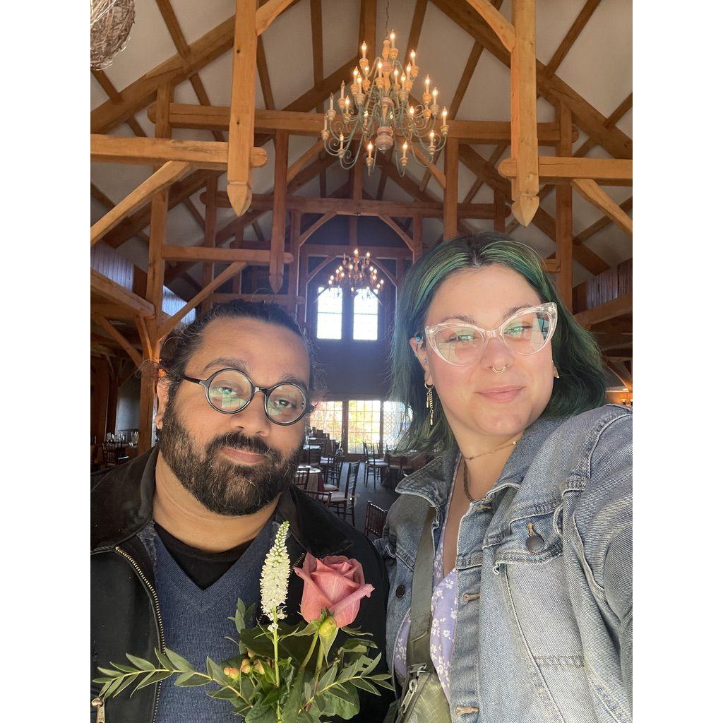 Us at our wedding venue!!!