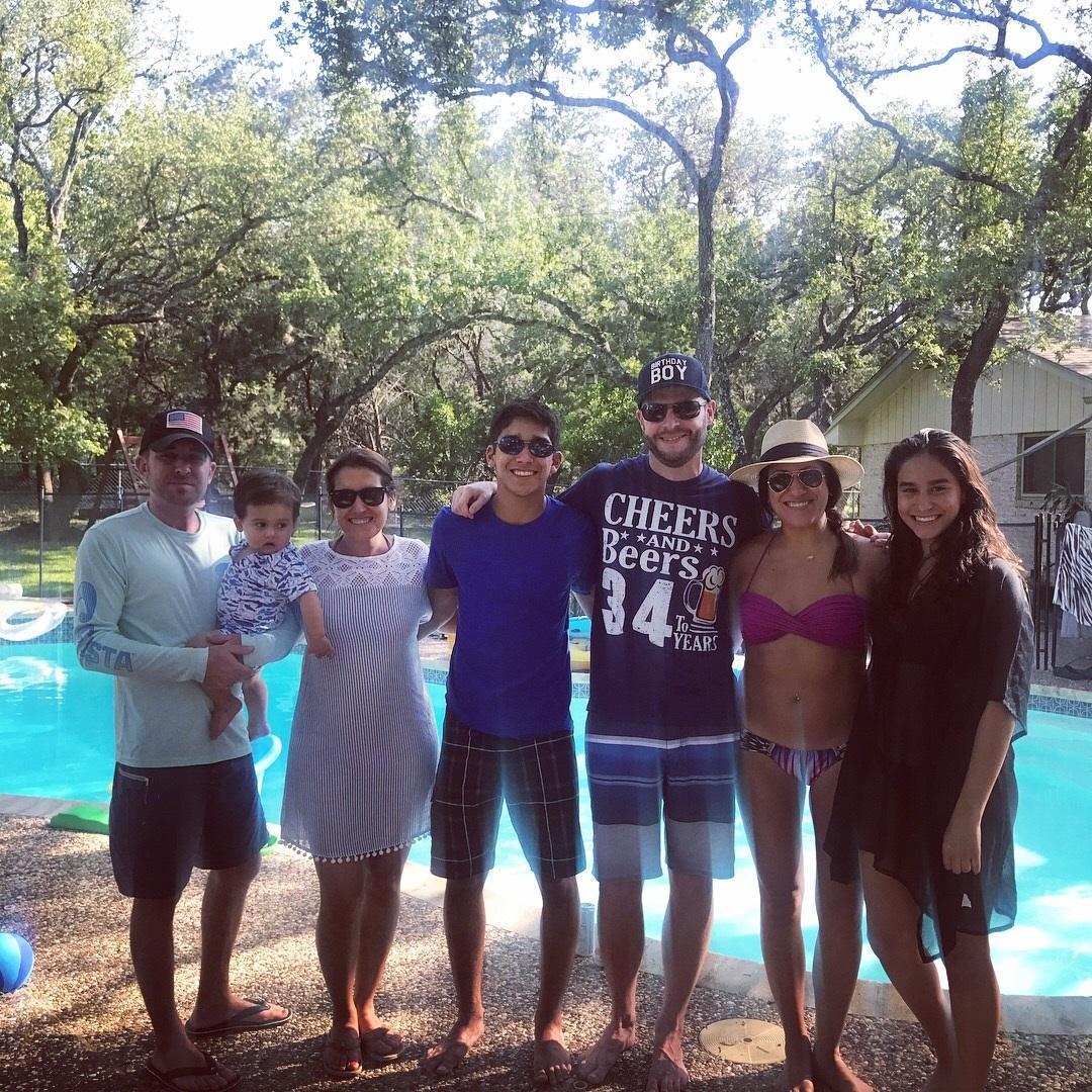 Annual pool day with Kristen's family.