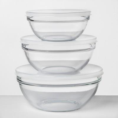 Set of 3 Glass Covered Mixing Bowls - Made By Design™