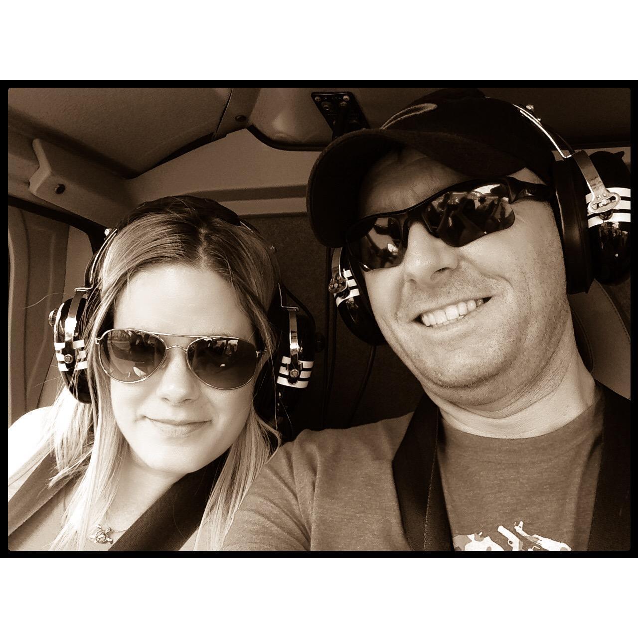 Our first flight together.