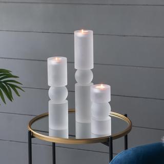 Geometric Cylinder Tiered Candle Holder