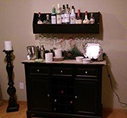 Floating Wine Rack in Black