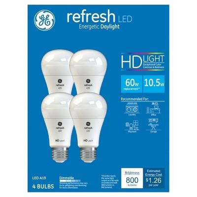 Refresh Daylight Hd 60Watt Equivalent A19 LED 4pk